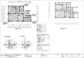 基礎伏図、1階床伏図